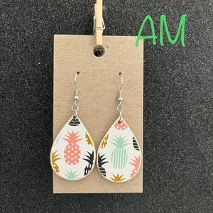 Homemade wood earrings